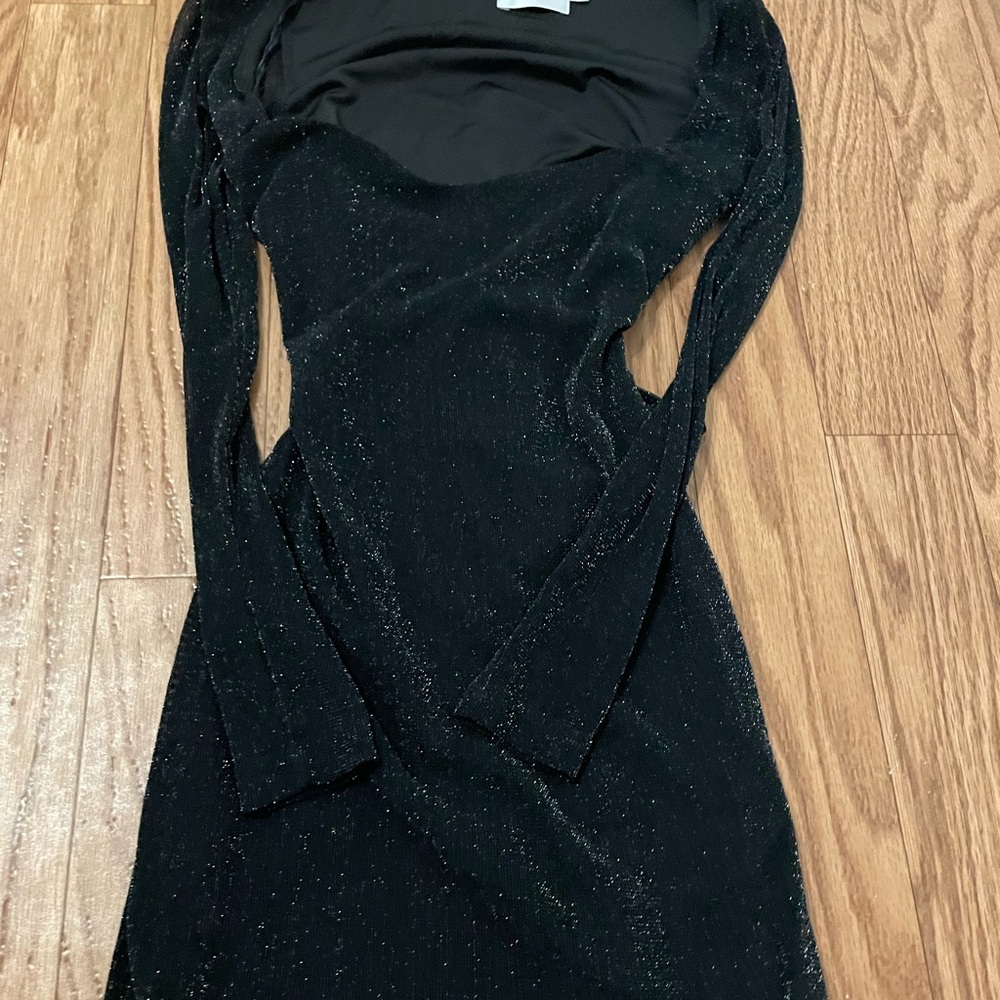 hello molly black sparkly dress